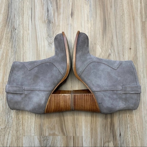 SPLENDID Lakota Gray Suede Western Booties - Women's Size 6 - Picture 4 of 12